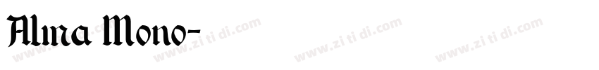 Alma Mono字体转换
